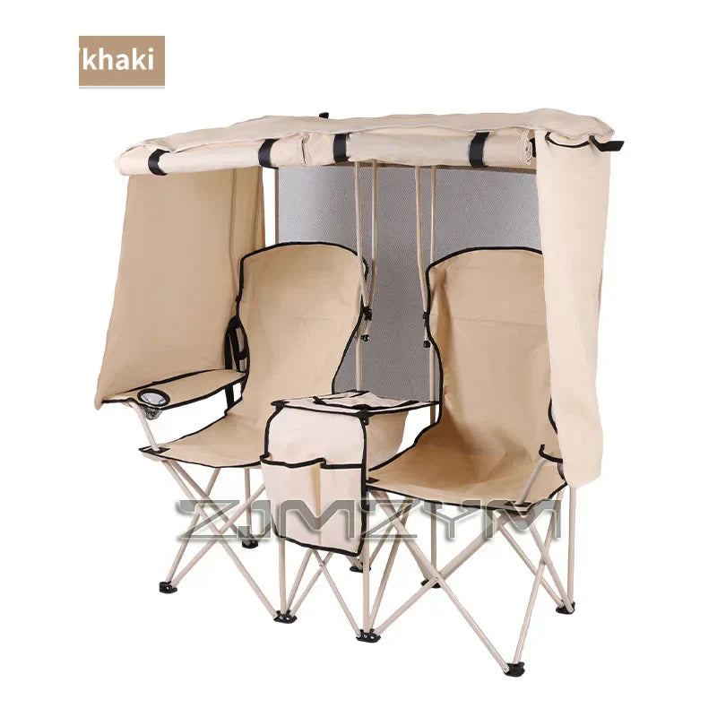 DuoShade® – Sedia da Campeggio Doppia con Parasole