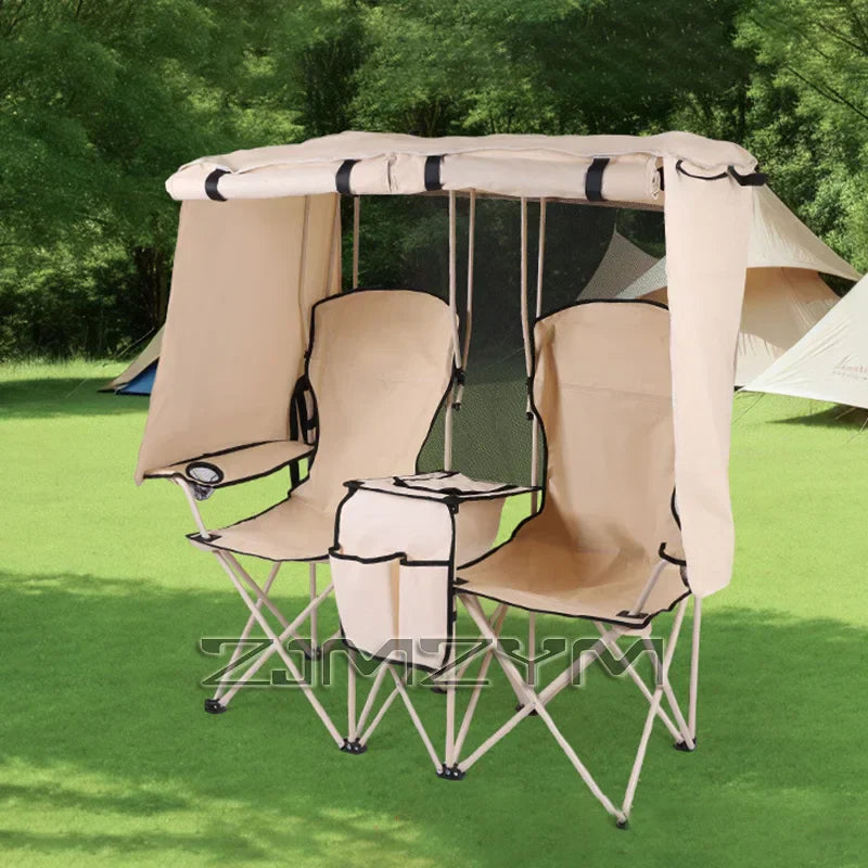 DuoShade® – Sedia da Campeggio Doppia con Parasole